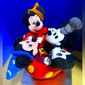 Disney Store NWT 70 Happy Years Anniversary 4 Mickey Character’s in Pants Plush
